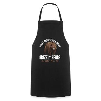 Grizzly Ours brun Ours brun - Tablier de cuisine - noir - Devant - AI Model Male 185 dark (185cm)
