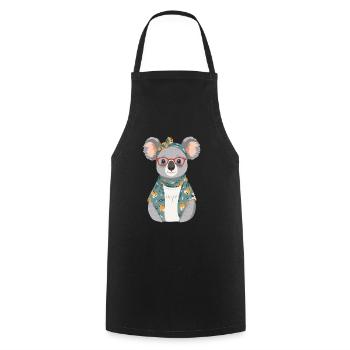 Drôle Koala Maman Mignon Maman Koala Ours - Tablier de cuisine - noir - Devant - AI Model Male 185 dark (185cm)
