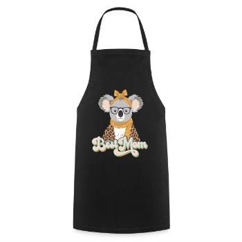 Drôle Koala Maman Mignon Maman Koala Ours - Tablier de cuisine - noir - Devant - AI Model Male 185 dark (185cm)