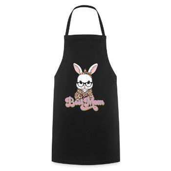 Mommy Bunny Cute Bunny Mom Cute Easter Bunny - Cooking Apron - black - Front - AI Model Male 185 dark (185cm)