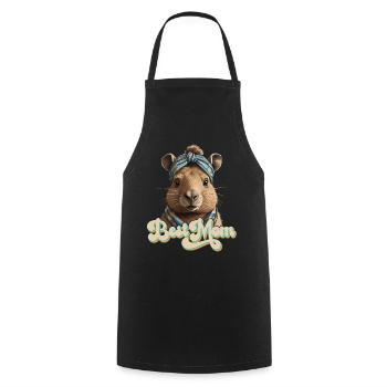 Drôle Capybara Maman Capybara Fête des Mères - Tablier de cuisine - noir - Devant - AI Model Male 185 dark (185cm)