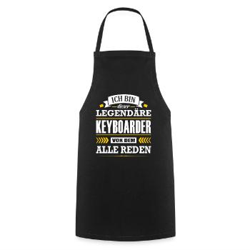 Dieser Legendäre Keyboarder Von Dem Alle Reden - Kochschürze - Schwarz - Vorne - AI Model Male 185 dark (185cm)