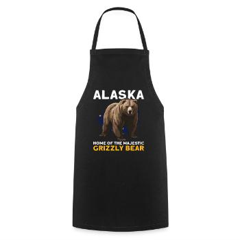 Grizzly Bear Alaska Brown Bear Bear - Cooking Apron - black - Front - AI Model Male 185 dark (185cm)
