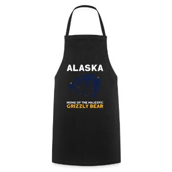 Grizzly Bear Alaska Brown Bear Bear - Cooking Apron - black - Front - AI Model Male 185 dark (185cm)