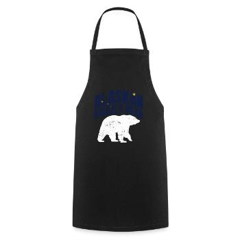 Grizzly Bear Ours brun d’Alaska - Tablier de cuisine - noir - Devant - AI Model Male 185 dark (185cm)