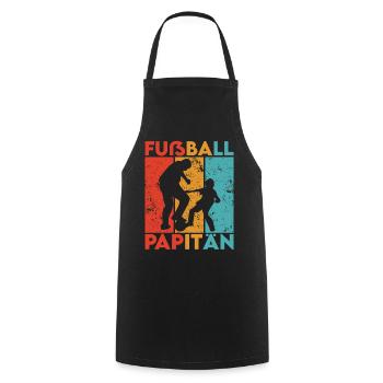 Fußball Papitän Fußballer Trikot Papa Vatertag - Kochschürze - Schwarz - Vorne - AI Model Male 185 dark (185cm)