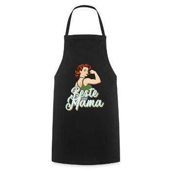 Meilleur design de maman fière mère pour la fête des mères - Tablier de cuisine - noir - Devant - AI Model Male 185 dark (185cm)