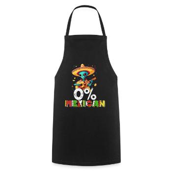 Alien Kein Mexikaner Lustiger Fiesta Spruch - Kochschürze - Schwarz - Vorne - AI Model Male 185 dark (185cm)