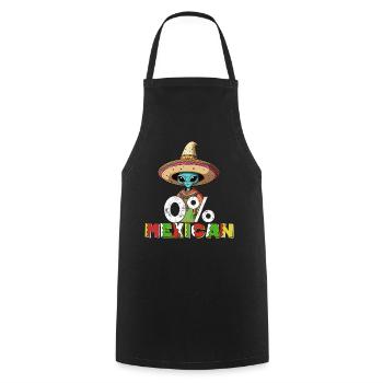 Alien No Mexican Drôle Fiesta Dicton - Tablier de cuisine - noir - Devant - AI Model Male 185 dark (185cm)