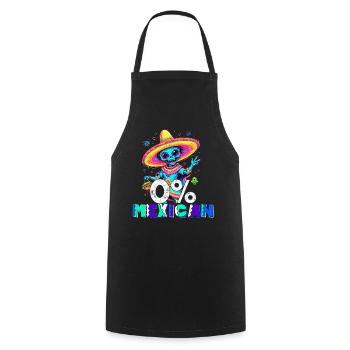 Lustiger Fiesta Spruch Kein Mexikaner Feiern - Kochschürze - Schwarz - Vorne - AI Model Male 185 dark (185cm)