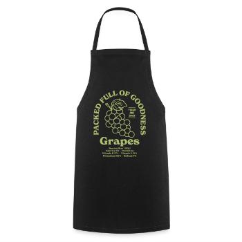 Grapes Nutritional Green - Cooking Apron - black - Front - AI Model Male 185 dark (185cm)