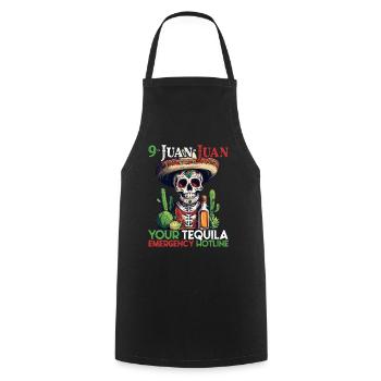 Lustiger Tequila Spruch Cinco De Mayo Design - Kochschürze - Schwarz - Vorne - AI Model Male 185 dark (185cm)