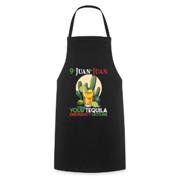 Funny Tequila Saying Cinco De Mayo Design - Cooking Apron - black - Front - AI Model Male 185 dark (185cm)