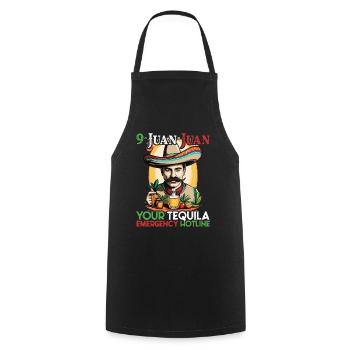 Lustiger Tequila Spruch Cinco De Mayo Design - Kochschürze - Schwarz - Vorne - AI Model Male 185 dark (185cm)