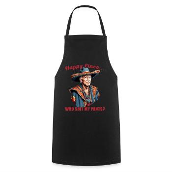 Drôle de président confus Fête mexicaine - Tablier de cuisine - noir - Devant - AI Model Male 185 dark (185cm)
