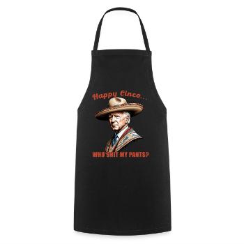 Drôle Confus Président Mexicain Amusant - Tablier de cuisine - noir - Devant - AI Model Male 185 dark (185cm)