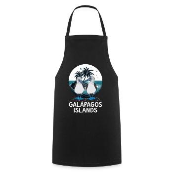 Galápagos Islands - Cooking Apron - black - Front - AI Model Male 185 dark (185cm)