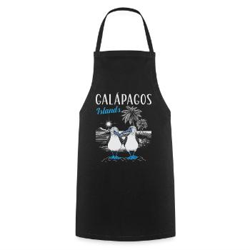 Galápagos Islands - Cooking Apron - black - Front - AI Model Male 185 dark (185cm)