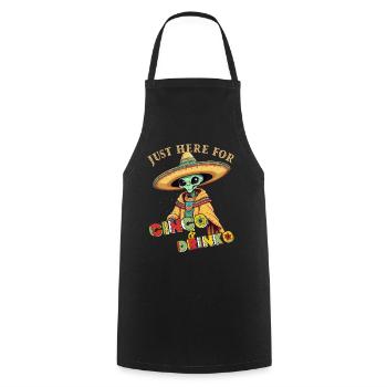 Drôle de fête Fiesta Alien Vacances mexicaines - Tablier de cuisine - noir - Devant - AI Model Male 185 dark (185cm)
