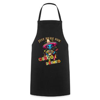 Fiesta Alien Spruch Lustiger Mexikanischer - Kochschürze - Schwarz - Vorne - AI Model Male 185 dark (185cm)