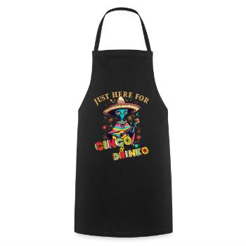 Fiesta Alien Spruch Lustiger Cinco de Mayo - Kochschürze - Schwarz - Vorne - AI Model Male 185 dark (185cm)