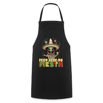 Funny Fiesta Saying to Party Here - Cooking Apron - black - Front - AI Model Male 185 dark (185cm)