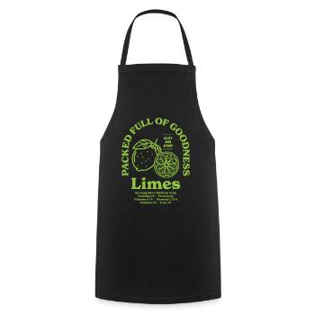 Limes Nutritional - Cooking Apron - black - Front - AI Model Male 185 dark (185cm)