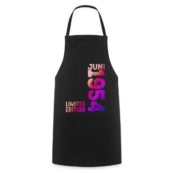 Limited Edition June 1954 Legendary since June 1954 - Cooking Apron - black - Front - AI Model Male 185 dark (185cm)