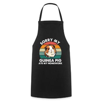 Sorry My Guinea Pig Ate My Homework - Cooking Apron - black - Front - AI Model Male 185 dark (185cm)
