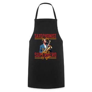 Lustiger Saxophon Spruch Jazz Musik Liebhaber - Kochschürze - Schwarz - Vorne - AI Model Male 185 dark (185cm)