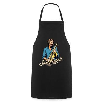 Conception de saxophone amusante pour les amateurs de musique jazz - Tablier de cuisine - noir - Devant - AI Model Male 185 dark (185cm)