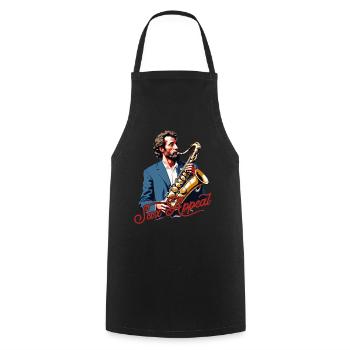 Saxophone drôle Saxophone Appel Amateur de musique jazz - Tablier de cuisine - noir - Devant - AI Model Male 185 dark (185cm)