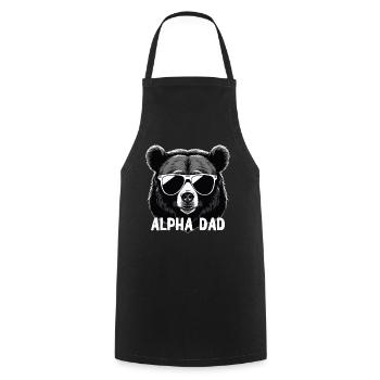 Alpha Dad Lustiger Bären Vater Perfekter Style - Kochschürze - Schwarz - Vorne - AI Model Male 185 dark (185cm)