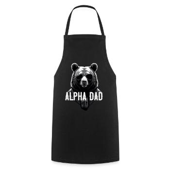 Alpha Dad Lustiger Bären Vater Perfekter Style - Kochschürze - Schwarz - Vorne - AI Model Male 185 dark (185cm)