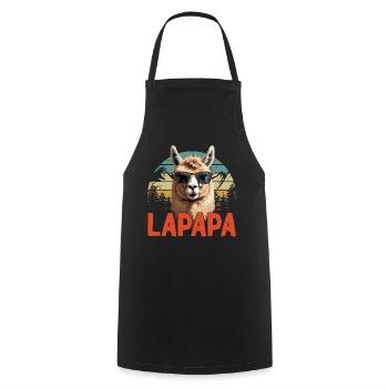 Lapapa Lustiger Lama Vater Perfekter Style - Kochschürze - Schwarz - Vorne - AI Model Male 185 dark (185cm)