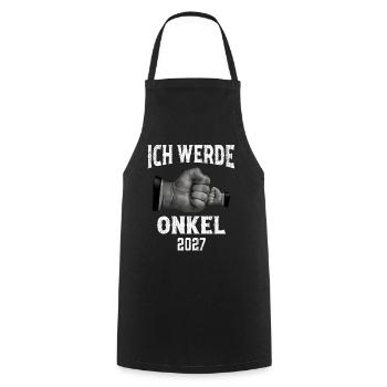 Ich werde Onkel 2027 - Kochschürze - Schwarz - Vorne - AI Model Male 185 dark (185cm)