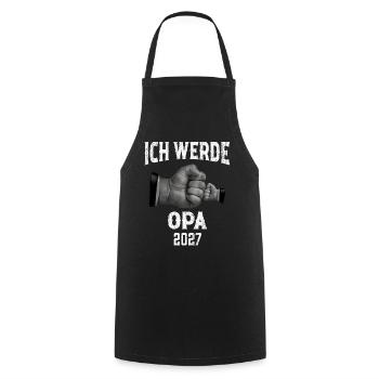 Ich werde Opa 2027 - Kochschürze - Schwarz - Vorne - AI Model Male 185 dark (185cm)
