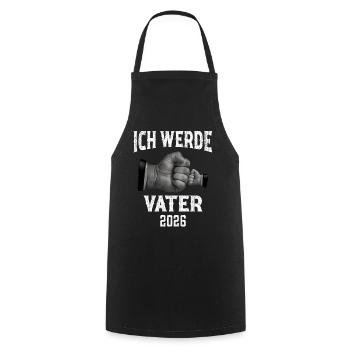 Je serai père en 2026 - Tablier de cuisine - noir - Devant - AI Model Male 185 dark (185cm)