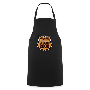 2008 Anniversaire Légende originale depuis l’itinéraire - Tablier de cuisine - noir - Devant - AI Model Male 185 dark (185cm)
