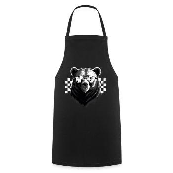 Funny Father Bear Dad Perfect Style - Cooking Apron - black - Front - AI Model Male 185 dark (185cm)