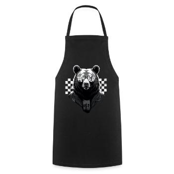 Bears Father Funny Father's Day Perfect Style - Cooking Apron - black - Front - AI Model Male 185 dark (185cm)