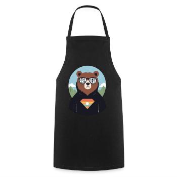 Bears Dad Funny Dad Perfect Style - Cooking Apron - black - Front - AI Model Male 185 dark (185cm)