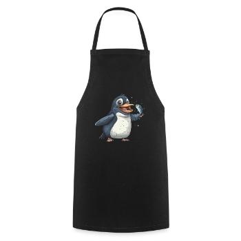 Pinguin Kawaii Pinguin Niedlich - Kochschürze - Schwarz - Vorne - AI Model Male 185 dark (185cm)