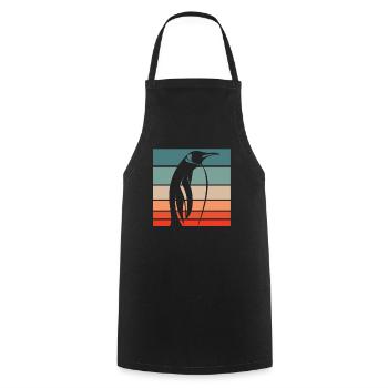 Penguin Kawaii Penguin Cute - Cooking Apron - black - Front - AI Model Male 185 dark (185cm)