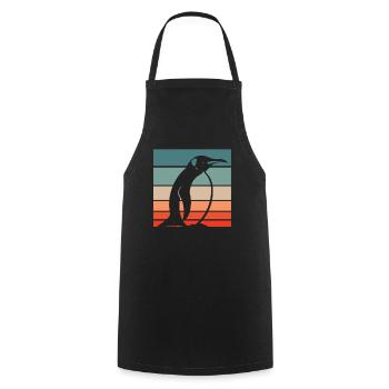 Penguin Kawaii Penguin Cute - Cooking Apron - black - Front - AI Model Male 185 dark (185cm)
