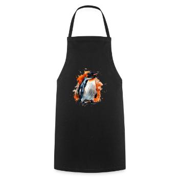 Pingouin Kawaii Pingouin mignon - Tablier de cuisine - noir - Devant - AI Model Male 185 dark (185cm)