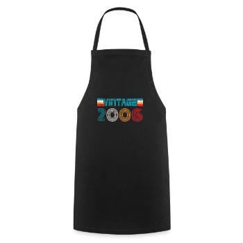 Millésime anniversaire 2006 - Tablier de cuisine - noir - Devant - AI Model Male 185 dark (185cm)