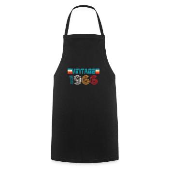 Millésime anniversaire 1966 - Tablier de cuisine - noir - Devant - AI Model Male 185 dark (185cm)