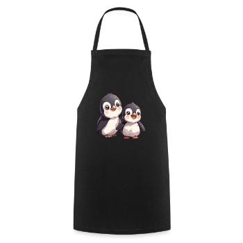 Baby Penguin Kawaii Penguin Cute - Cooking Apron - black - Front - AI Model Male 185 dark (185cm)