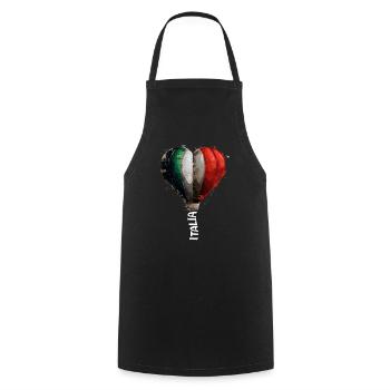 Italia - Tablier de cuisine - noir - Devant - AI Model Male 185 dark (185cm)